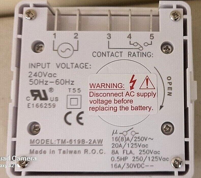 Digital Timer clock with Back up Battery  Clearwater